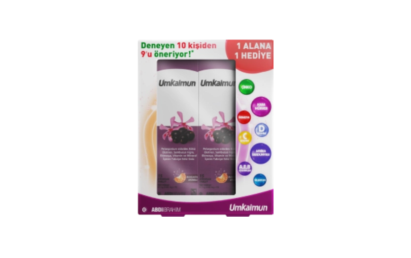 Umkaimun  Kara Mürver & Afrika Sardunyası Vitamin 15 Efervesan Tablet