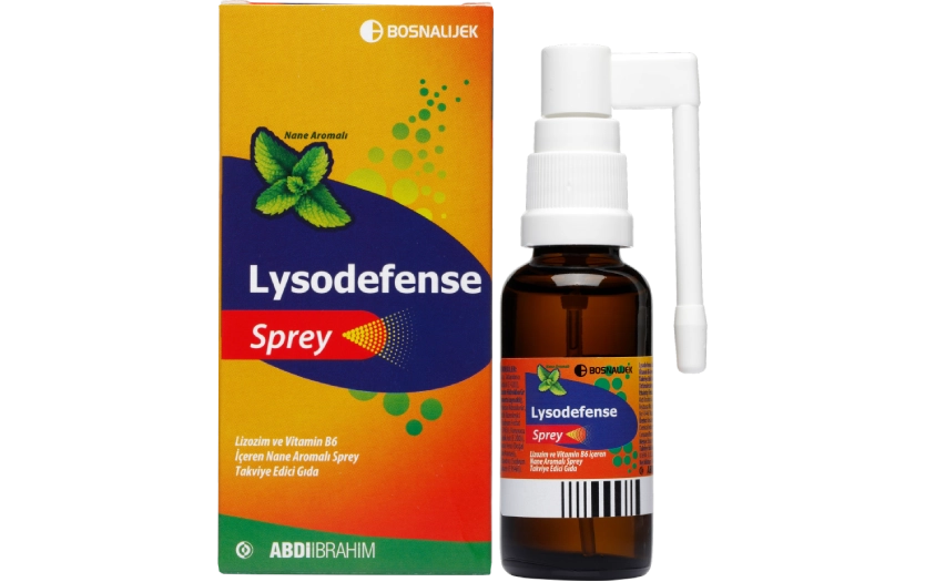  Lizozim ve Vitamin B6 İçeren Nane Aromalı Sprey 30 ML
