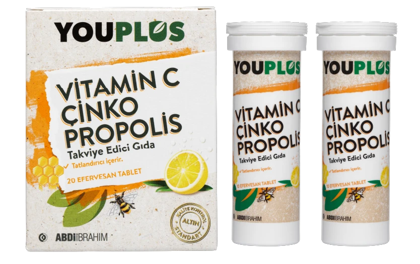 Vitamin C Çinko & Propolis 20 Efervesan Tablet