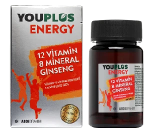 Youplus Energy 12 Vitamin ve 8 Mineral Kompleksi 30 Tablet